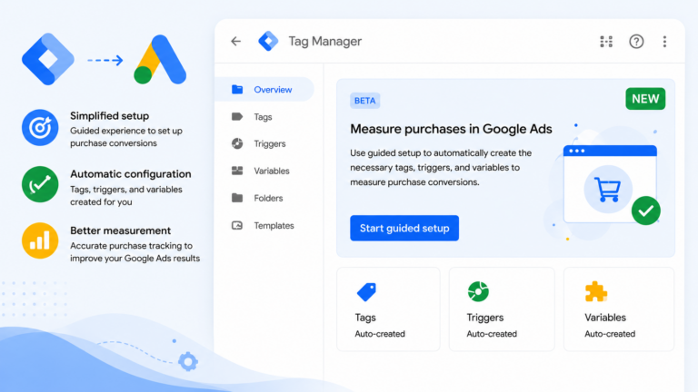Google Tag Manager adds guided setup for Google Ads purchase tracking
