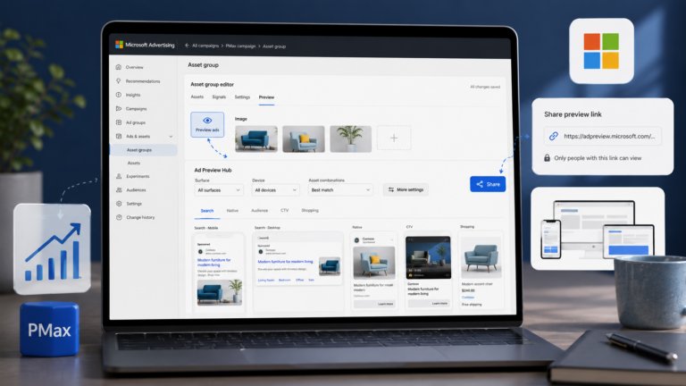 Microsoft Ads adds Ad Preview Hub to Performance Max