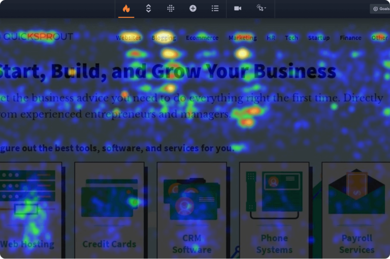 Crazy Egg heatmap example 